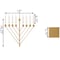 Vintiquewise Nine Branch Electric Chabad Judaica Chanukah Menorah with LED Candle Design Candlestick, Gold QI004204.GD - alternate 7